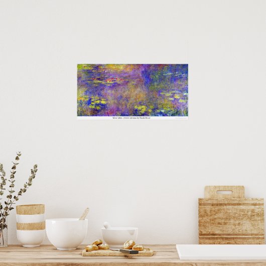 Water Lilies - (Gele nirvana) van Claude Monet Poster (Keuken)