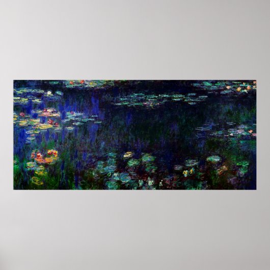 Water Lilies, Green Reflection,1920-1926 Poster (Voorkant)