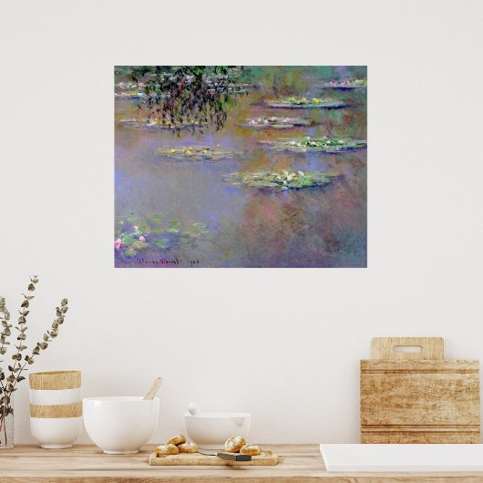 Water Lilies Impressionism Poster (Keuken)