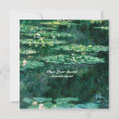 WATER LILIES IN GREEN POND door Claude Monet Kaart (Achterkant)