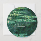 WATER LILIES IN GREEN POND door Claude Monet Kaart (Achterkant)