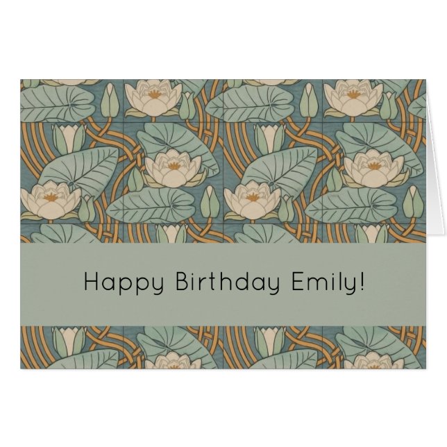 Water Lilies Lily Art Nouveau Natuur (Voorkant Horizontaal)