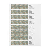 Water Lilies Lily Art Nouveau Natuur Adreslabel Wikkel (Vel)