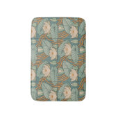 Water Lilies Lily Art Nouveau Natuur Badmat (Voorkant Verticaal)