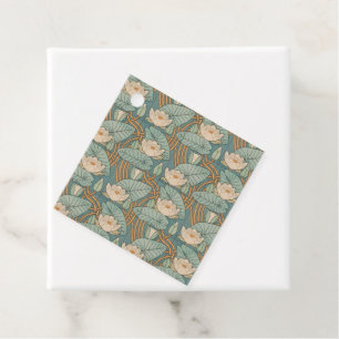 Water Lilies Lily Art Nouveau Natuur Bedankjes Labels