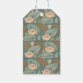 Water Lilies Lily Art Nouveau Natuur Cadeaulabel (Voorkant)