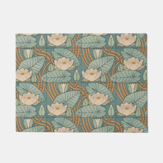 Water Lilies Lily Art Nouveau Natuur Deurmat