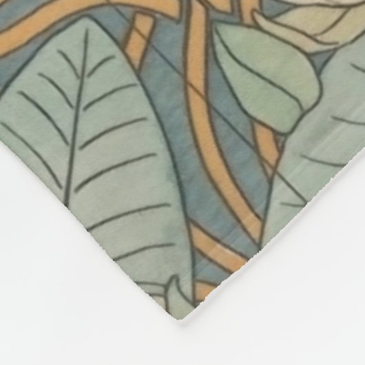 Water Lilies Lily Art Nouveau Natuur Fleece Deken (Hoek)