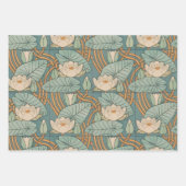 Water Lilies Lily Art Nouveau Natuur Inpakpapier Vel (Voorkant)