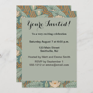 Water Lilies Lily Art Nouveau Natuur Kaart