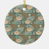 Water Lilies Lily Art Nouveau Natuur Keramisch Ornament (Voorkant)