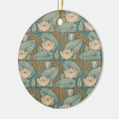 Water Lilies Lily Art Nouveau Natuur Keramisch Ornament (Links)