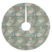 Water Lilies Lily Art Nouveau Natuur Kerstboom Rok (Voorkant)