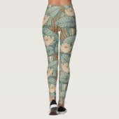 Water Lilies Lily Art Nouveau Natuur Leggings (Achterkant)