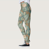 Water Lilies Lily Art Nouveau Natuur Leggings (Links)