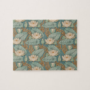 Water Lilies Lily Art Nouveau Natuur Legpuzzel