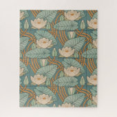 Water Lilies Lily Art Nouveau Natuur Legpuzzel (Verticaal)