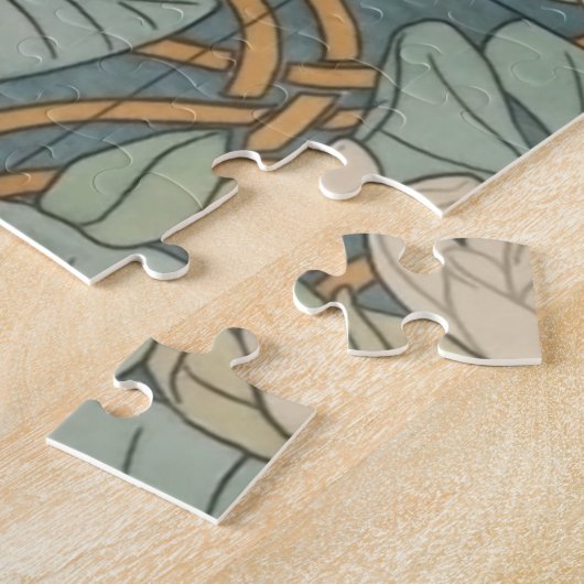 Water Lilies Lily Art Nouveau Natuur Legpuzzel (Zijkant)