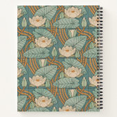 Water Lilies Lily Art Nouveau Natuur Notitieboek (Achterkant)