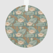 Water Lilies Lily Art Nouveau Natuur Ornament (achterkant)