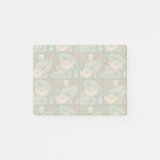 Water Lilies Lily Art Nouveau Natuur Post-it® Notes (Voorkant)