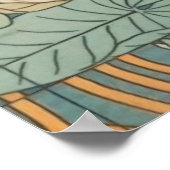 Water Lilies Lily Art Nouveau Natuur Poster (Hoek)