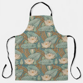 Water Lilies Lily Art Nouveau Natuur Schort (Voorkant)