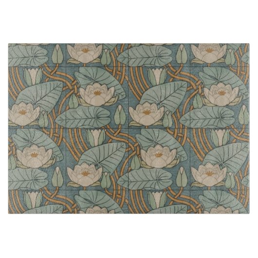 Water Lilies Lily Art Nouveau Natuur Snijplank (Voorkant)