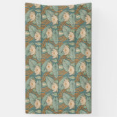 Water Lilies Lily Art Nouveau Natuur Spandoek (Verticaal)