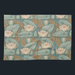 Water Lilies Lily Art Nouveau Natuur Theedoek<br><div class="desc">waterlelies - Dit prachtige kunstgebergte voor de nieuwe waterlust heeft een prachtige kleur en een prachtig design. De waterlionen zijn gebaseerd op een Eugene Grassetpatroon uit de jaren 1800.</div>