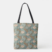 Water Lilies Lily Art Nouveau Natuur Tote Bag (Achterkant)