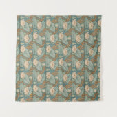 Water Lilies Lily Art Nouveau Natuur Wandkleed (Voorkant (horizontaal))