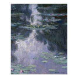 Water Lilies (Nympheas) Claude Monet Glossy Poster