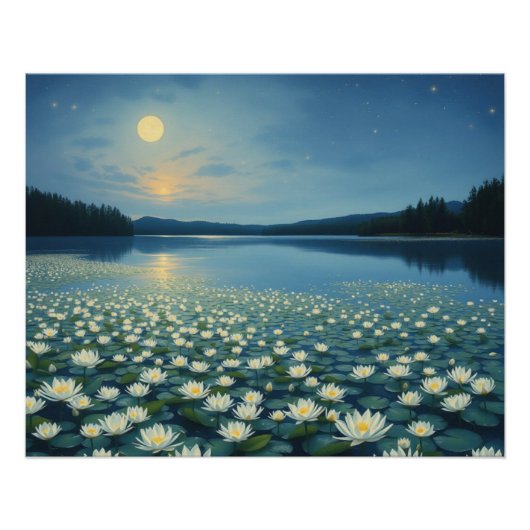 water lilies perfect poster (Voorkant)