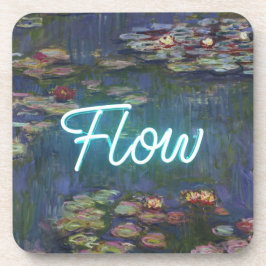 Water Lilies Remix – Neon “FLOW” Wall Art & Gifts Bier Onderzetter