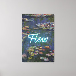 Water Lilies Remix – Neon “FLOW” Wall Art & Gifts Canvas Afdruk