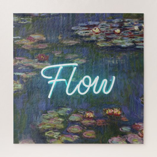 Water Lilies Remix – Neon “FLOW” Wall Art & Gifts Legpuzzel (Verticaal)