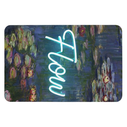 Water Lilies Remix – Neon “FLOW” Wall Art & Gifts Magneet (Horizontaal)
