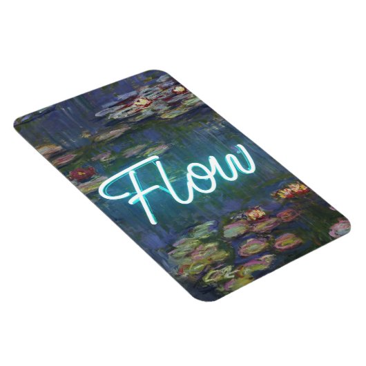 Water Lilies Remix – Neon “FLOW” Wall Art & Gifts Magneet (Rechterzijde)