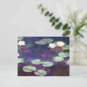 Water Lilies, Roze, 1897-99 Claude Monet cool, oud Briefkaart (Staand voorkant)