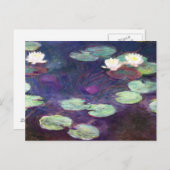 Water Lilies, Roze, 1897-99 Claude Monet cool, oud Briefkaart (Voorkant / Achterkant)