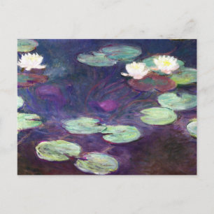 Water Lilies, Roze, 1897-99 Claude Monet cool, oud Briefkaart