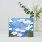 Water Lilies, Roze - Prachtige kunst van Claude Mo Briefkaart (Staand voorkant)