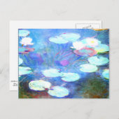 Water Lilies, Roze - Prachtige kunst van Claude Mo Briefkaart (Voorkant / Achterkant)