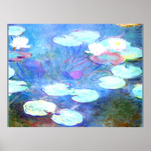 Water Lilies, Roze - Prachtige kunst van Claude Mo Poster (Voorkant)