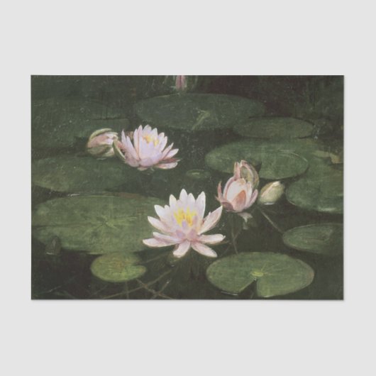 Water Lilies (roze) van Abbott Thayer Tissuepapier (Voorkant)