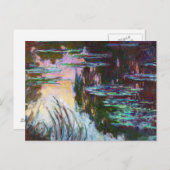 Water Lilies, Sun Claude Monet instellen Briefkaart (Voorkant / Achterkant)