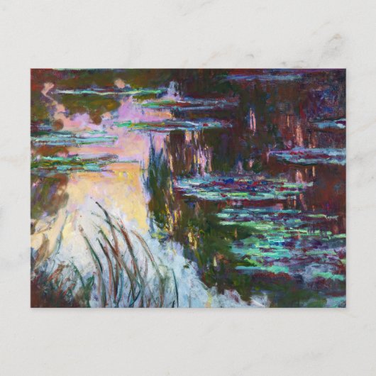 Water Lilies, Sun Claude Monet instellen Briefkaart (Voorkant)
