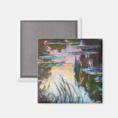 Water Lilies, Sun Claude Monet instellen Magneet (Voorkant / Achterkant)