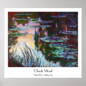 Water Lilies, Sun Claude Monet instellen Poster (Voorkant)
